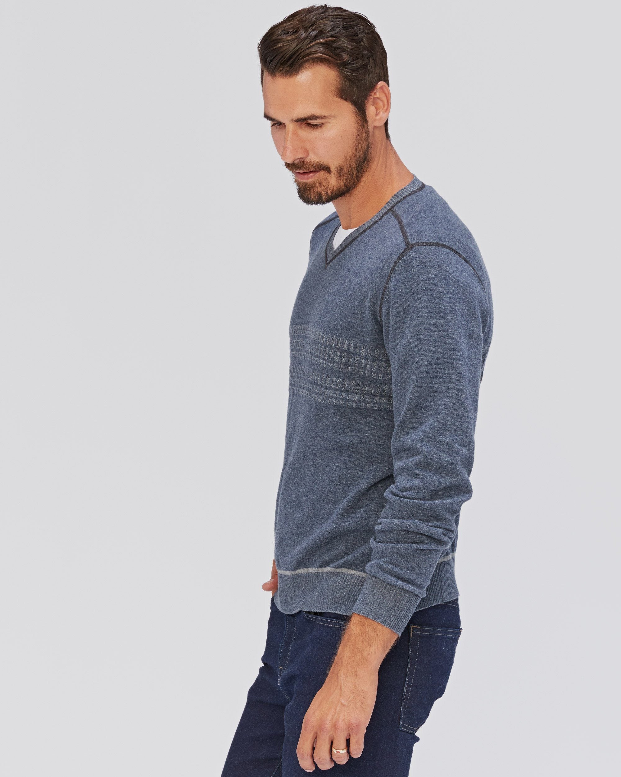 Gallant Double-Knit Vee – Agave Denim